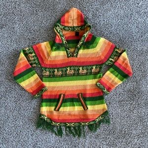 Kactus Artesanias Hooded Alpaca Wool Sweater. Size Small.